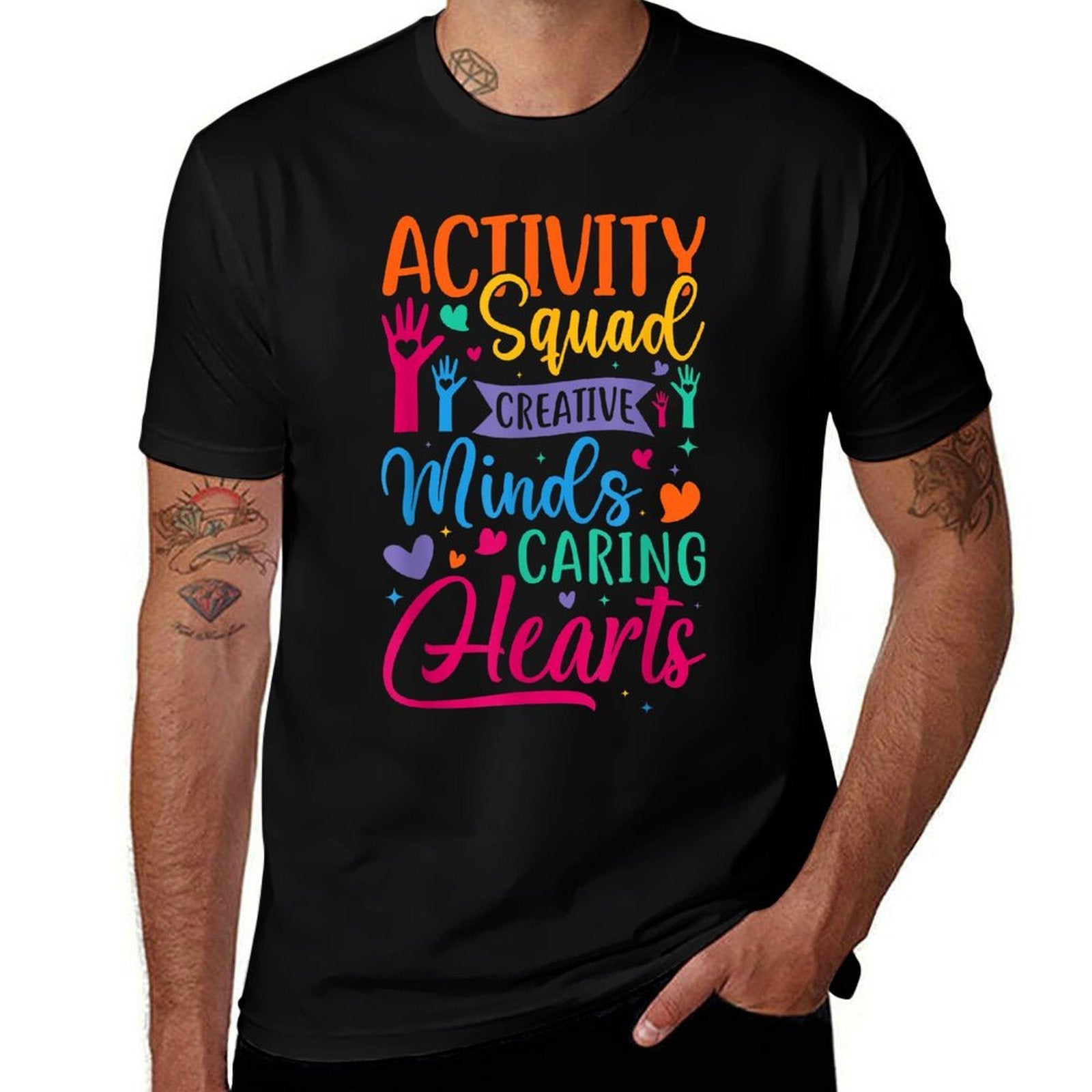 Activity Squad Creative Minds Caring Activities Assistant  Durable T-Shirt