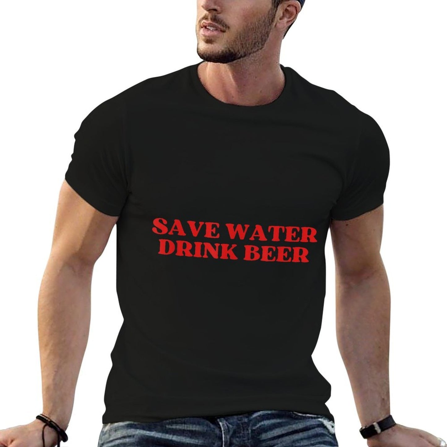 Save Water Drink Beer Y2k Aesthetic Soft T-Shirt