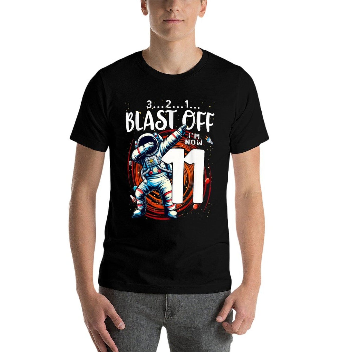 11 Birthday Boy Astronaut Astronomy 11th Year Old Birtday Graphic-printed T-Shirt