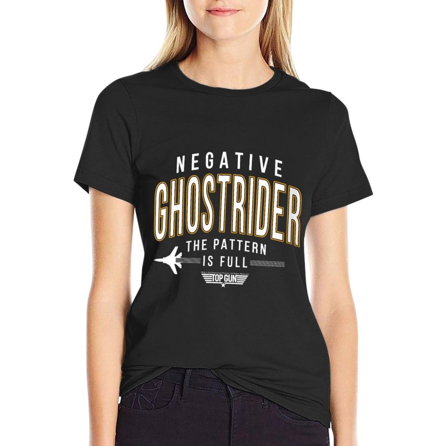 Womens Top Gun Negative Ghostrider Pattern Is Full Text Classic T-Shirt