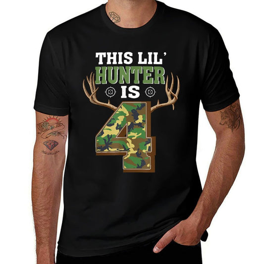4th Birthday Hunting Deer 4 Year Old Hunter  Eco-friendly Material T-Shirt