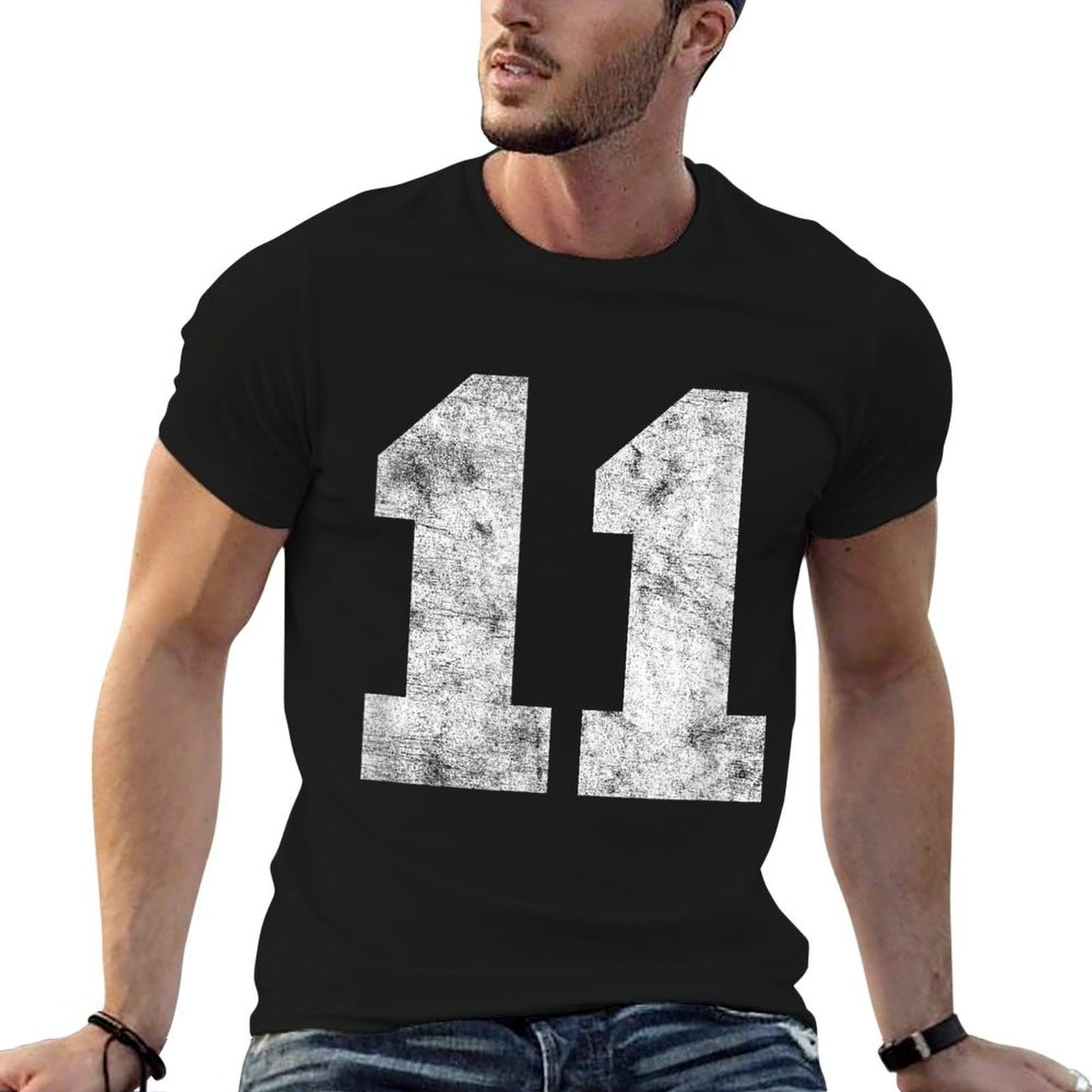 Vintage Lucky Number 11 Birthday Sports Player Team Athlete Moisture-wicking T-Shirt