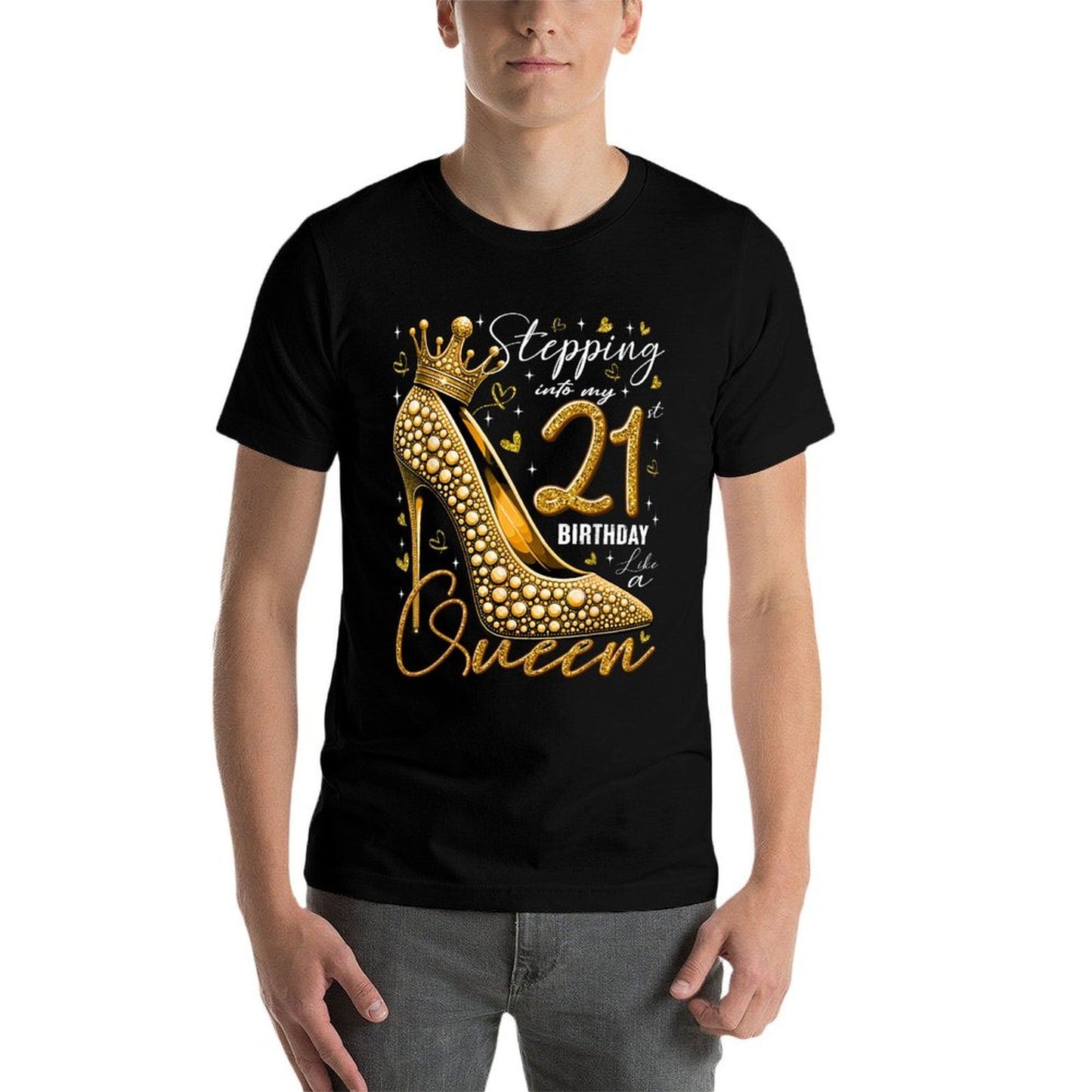 21 Year Old Gifts High Heels Stepping Into My 21st Birthday Eco-friendly Material T-Shirt