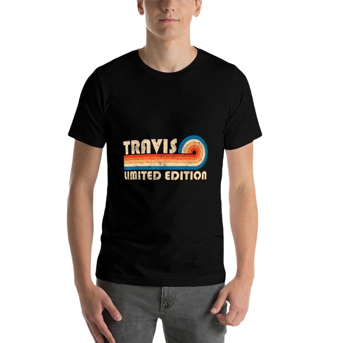 TRAVIS First Name Funny Retro Vintage Birthday Moisture-wicking T-Shirt