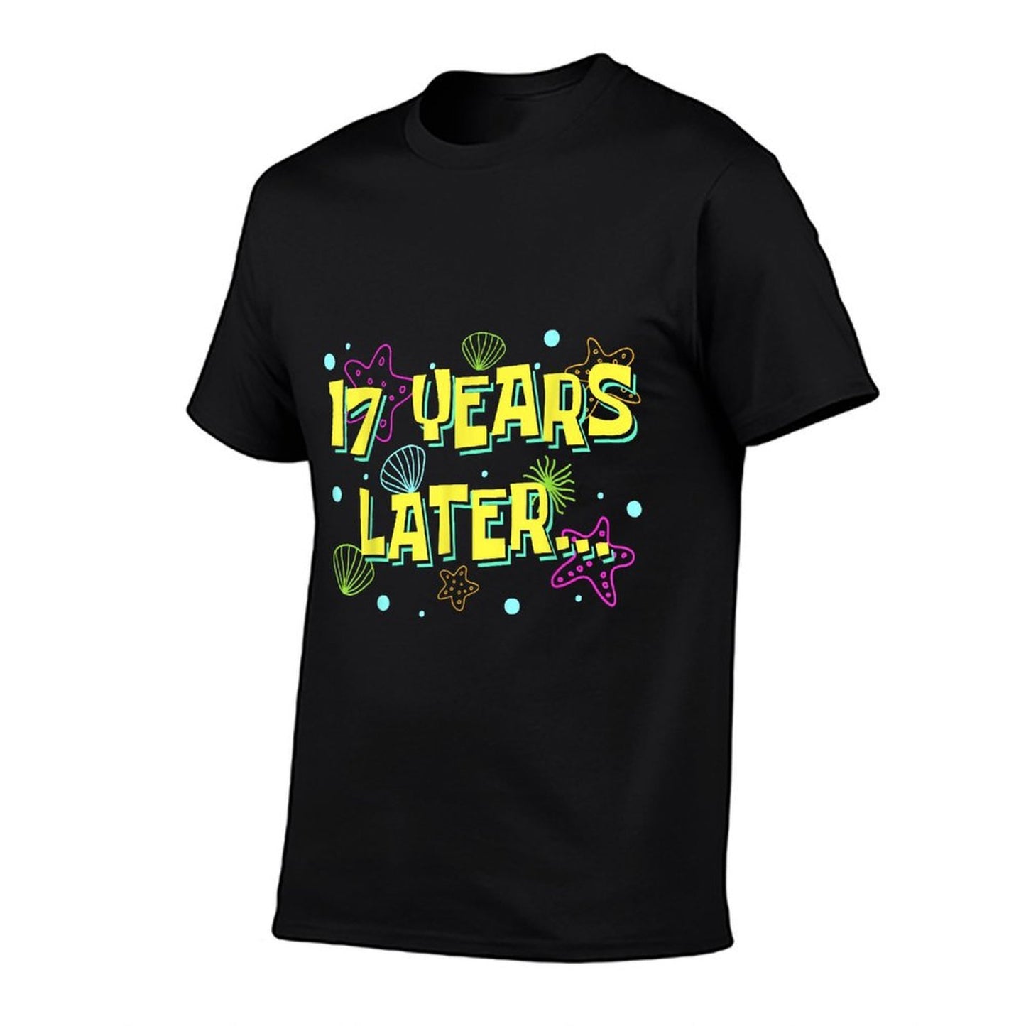17 Years Later Seventeen 17 Year Old Funny 17th Birthday Ribbed Collar T-Shirt