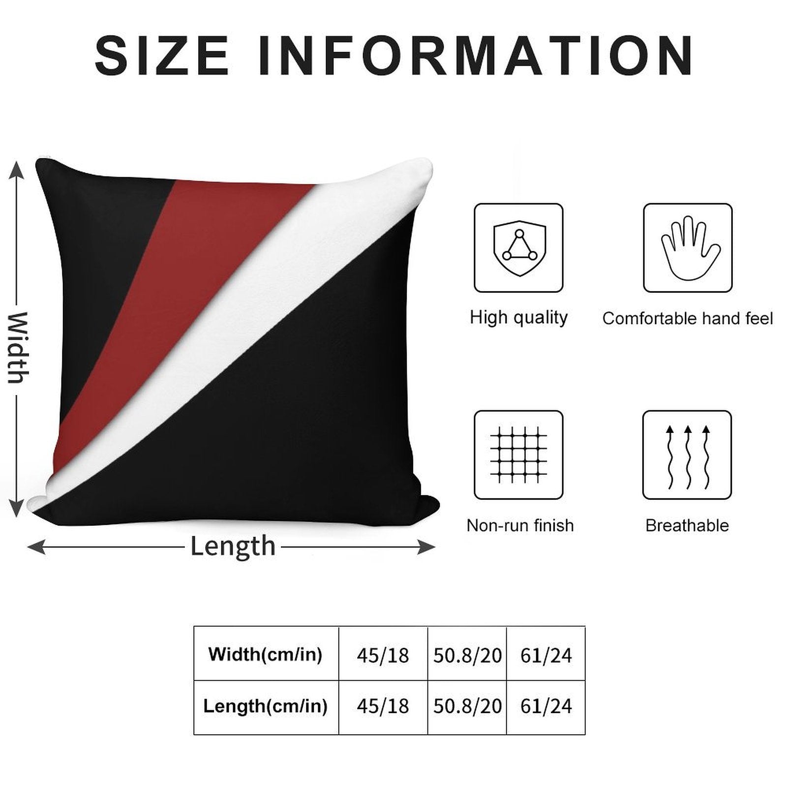 Decorative Red And White Soft Warmth Comfort Throw Pillow