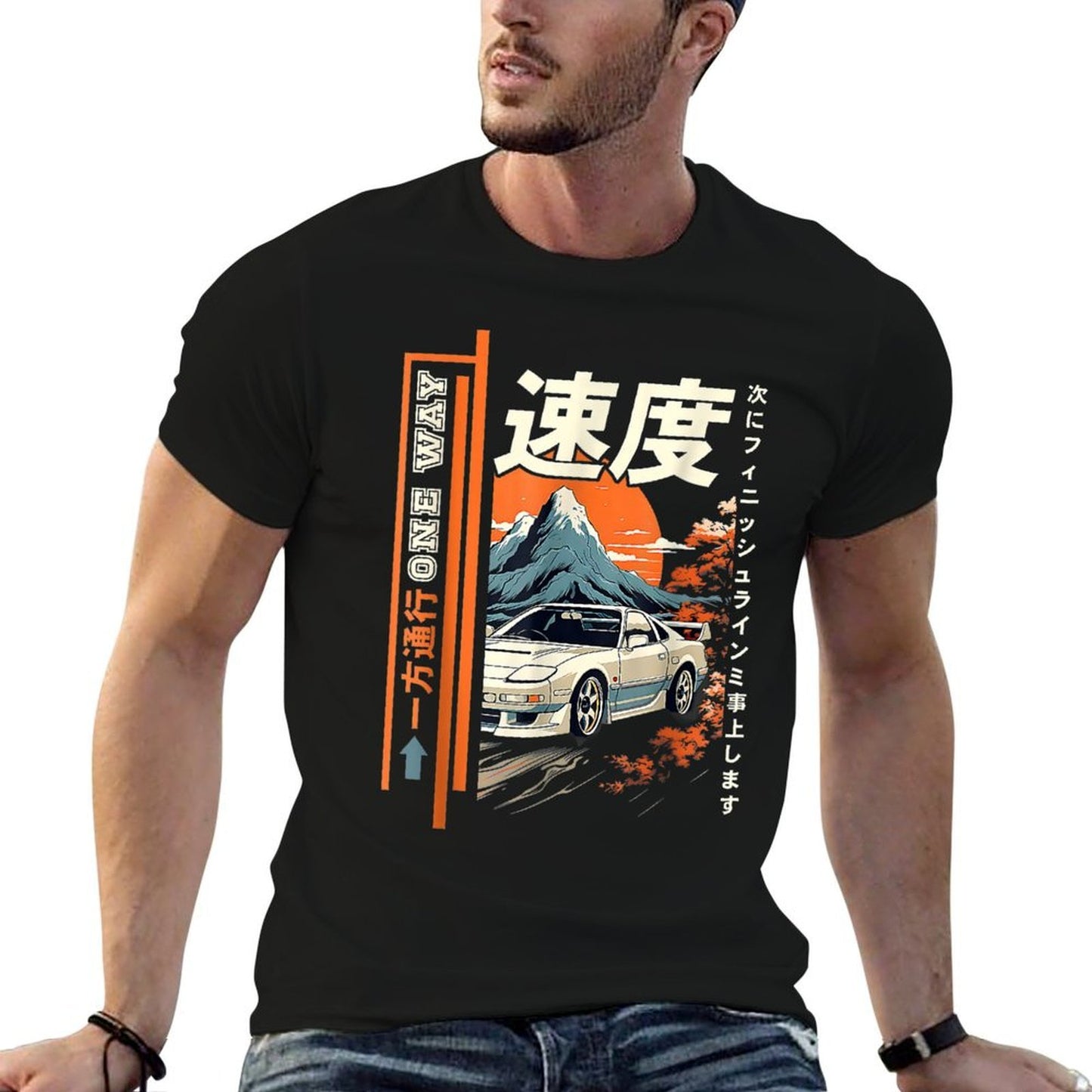 Retro Vintage Japanese JDM Ride Legendary Race Car Graphic Trendy Pattern T-Shirt