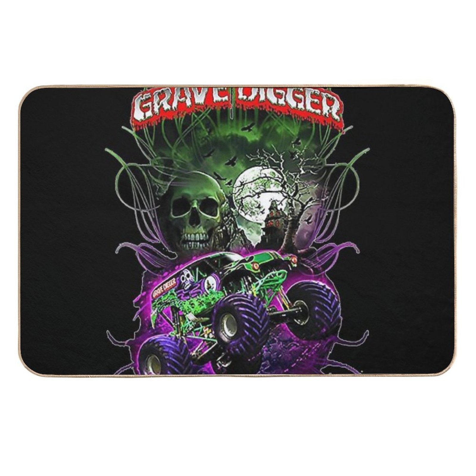 Grave Digger Monster Jam Monster Truck Toxin-Free Bath Mat