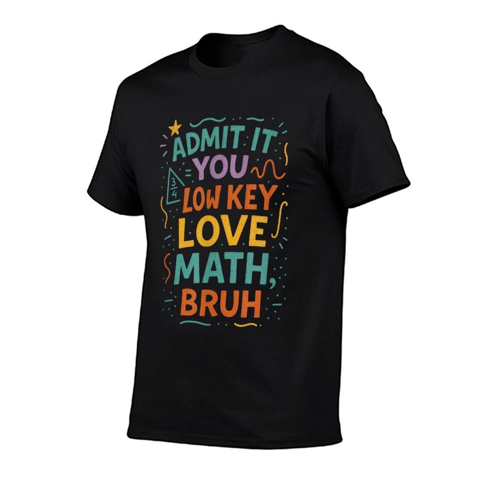 Admit It You Low Key Love Math, Bruh  Oversized Silhouette T-Shirt