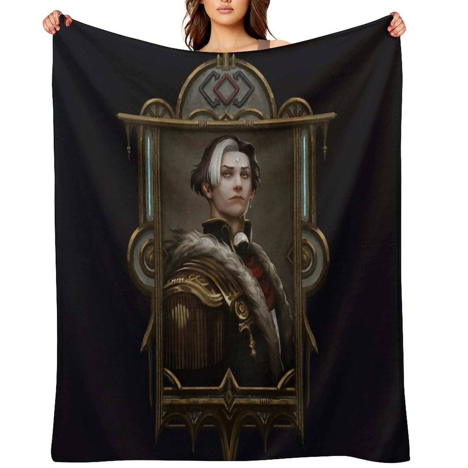 Solus Zos Galvus Framed Portrait Velvety-soft Throw Blanket