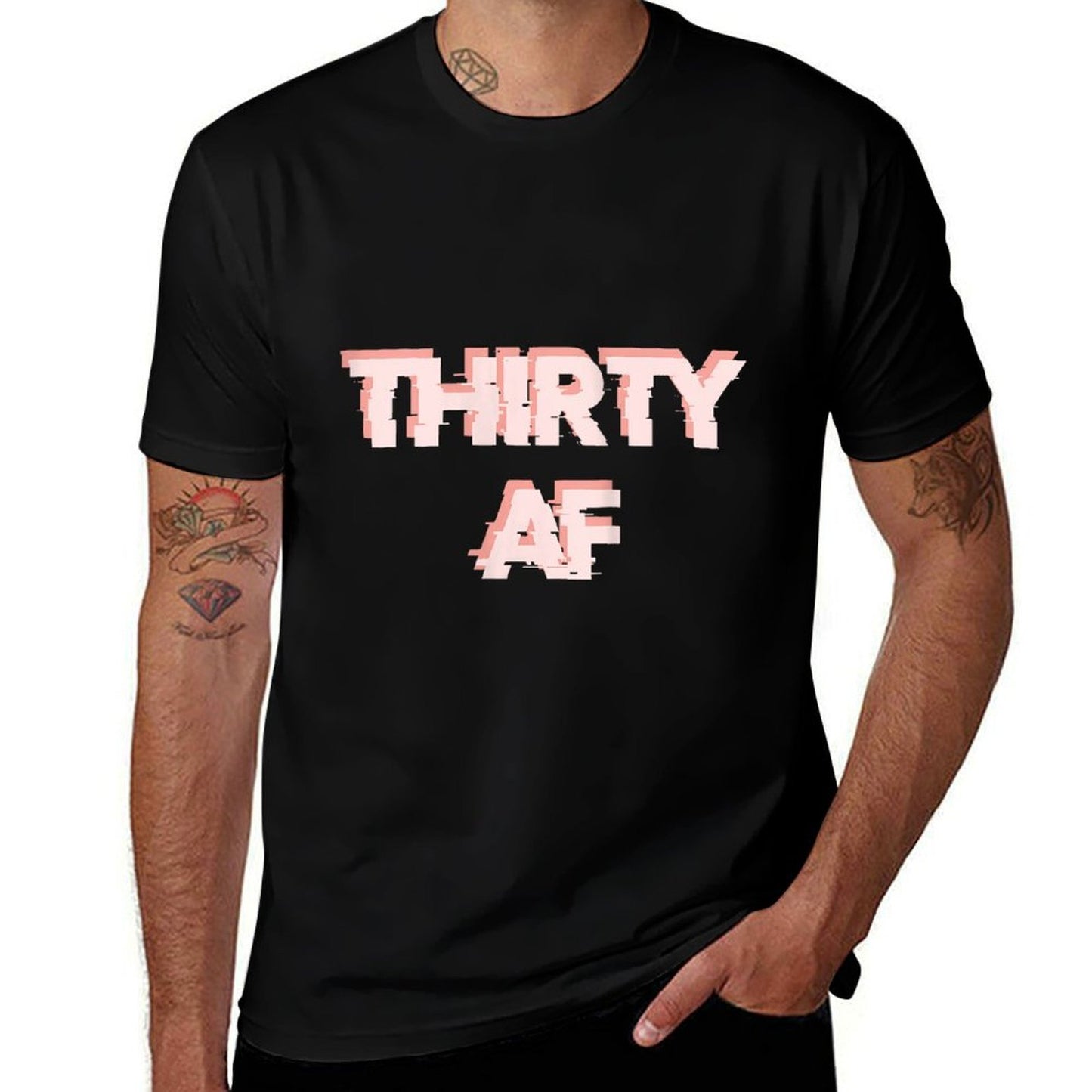 Thirty AF 30th Birthday Trendy Flirty Merch Slim-fit Cut T-Shirt
