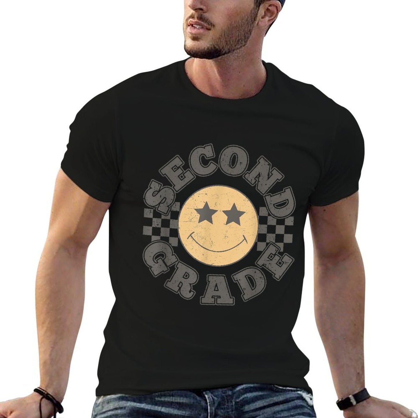 Second Grade Teacher First Day Of 2nd Grade Back To School Trendy Pattern T-Shirt