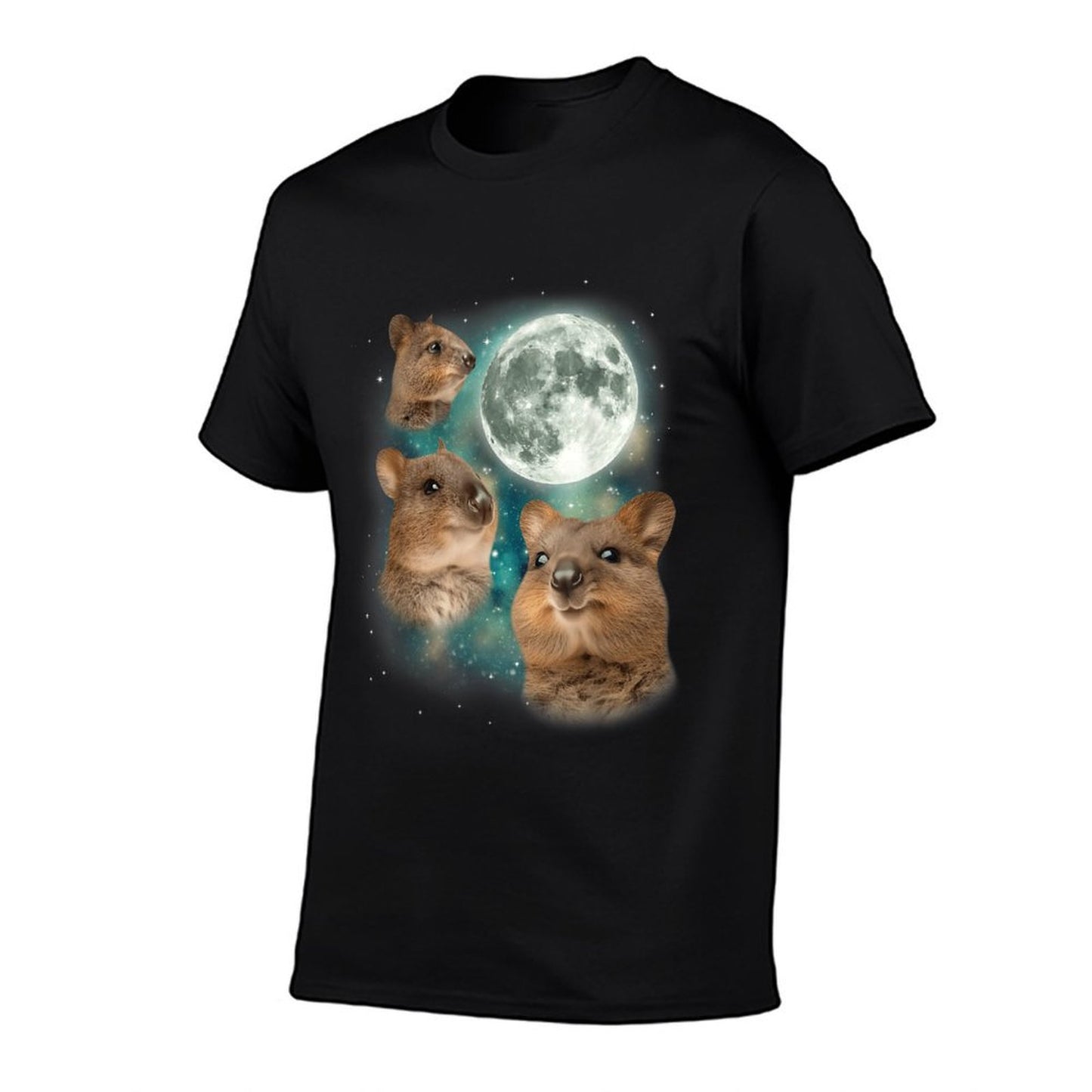 Three Quokka Moon 3 Quokka Funny Weird Cursed Meme Odor-resistant T-Shirt
