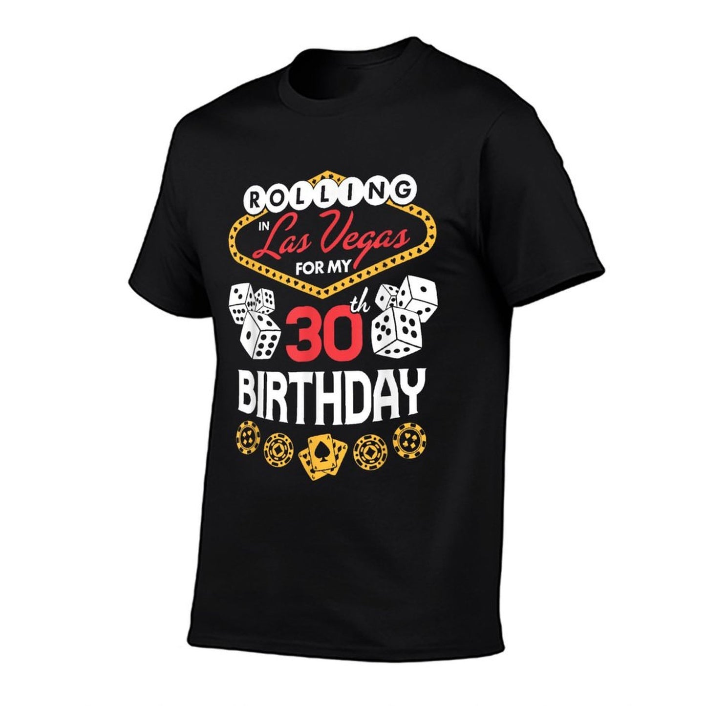 Rolling in Las Vegas for My 30th Birthday Oversized Silhouette T-Shirt