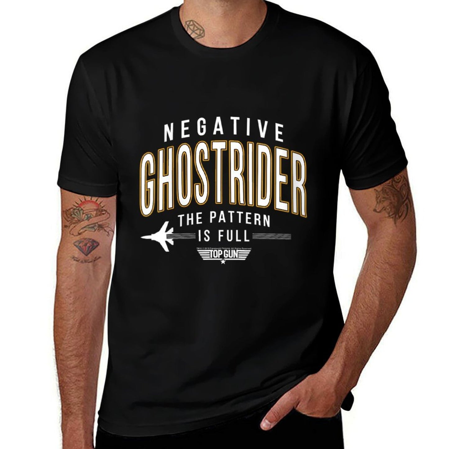 Womens Top Gun Negative Ghostrider Pattern Is Full Text Classic T-Shirt