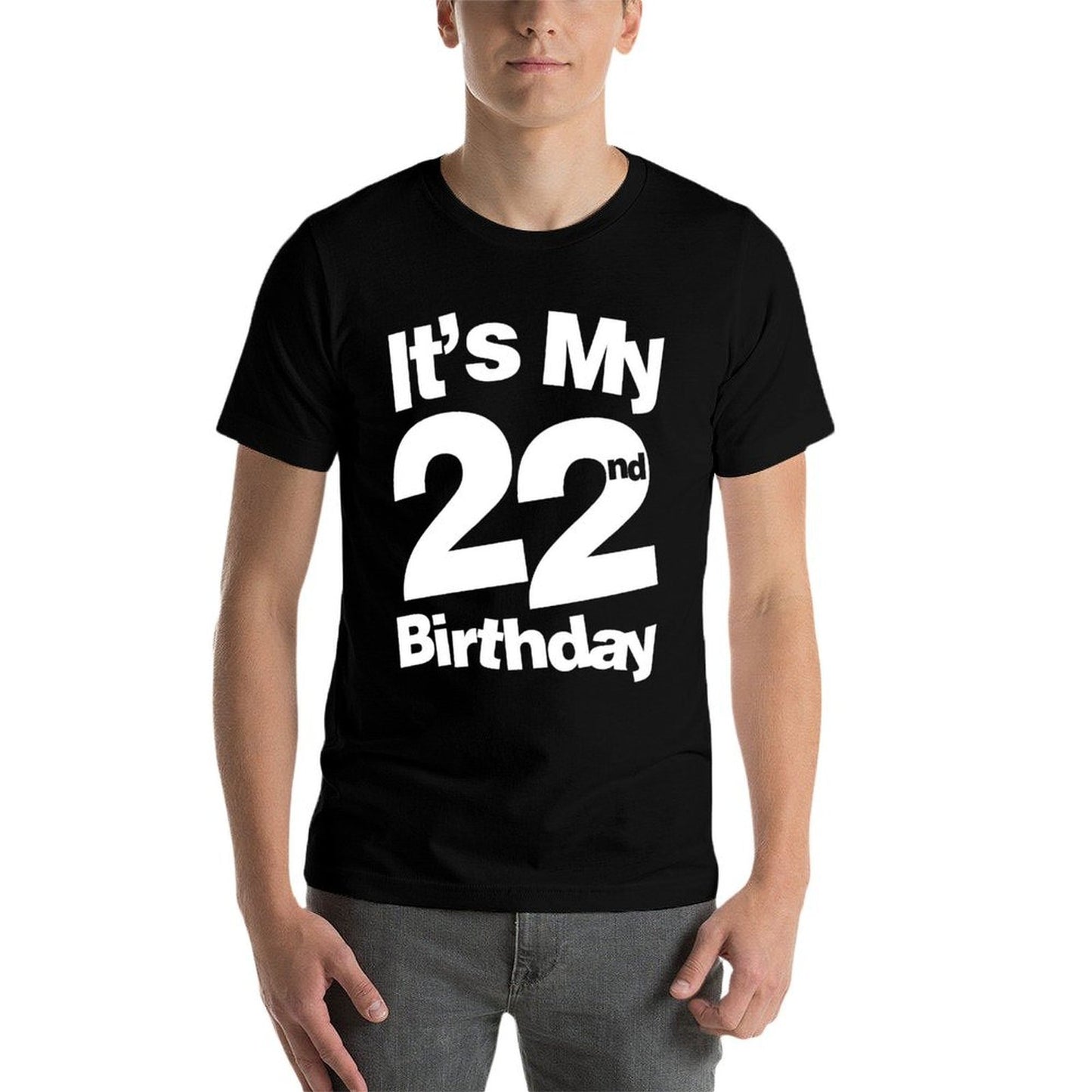 22nd Birthday It's My 22nd Birthday 22 Year Old Birthday Heathered Texture T-Shirt