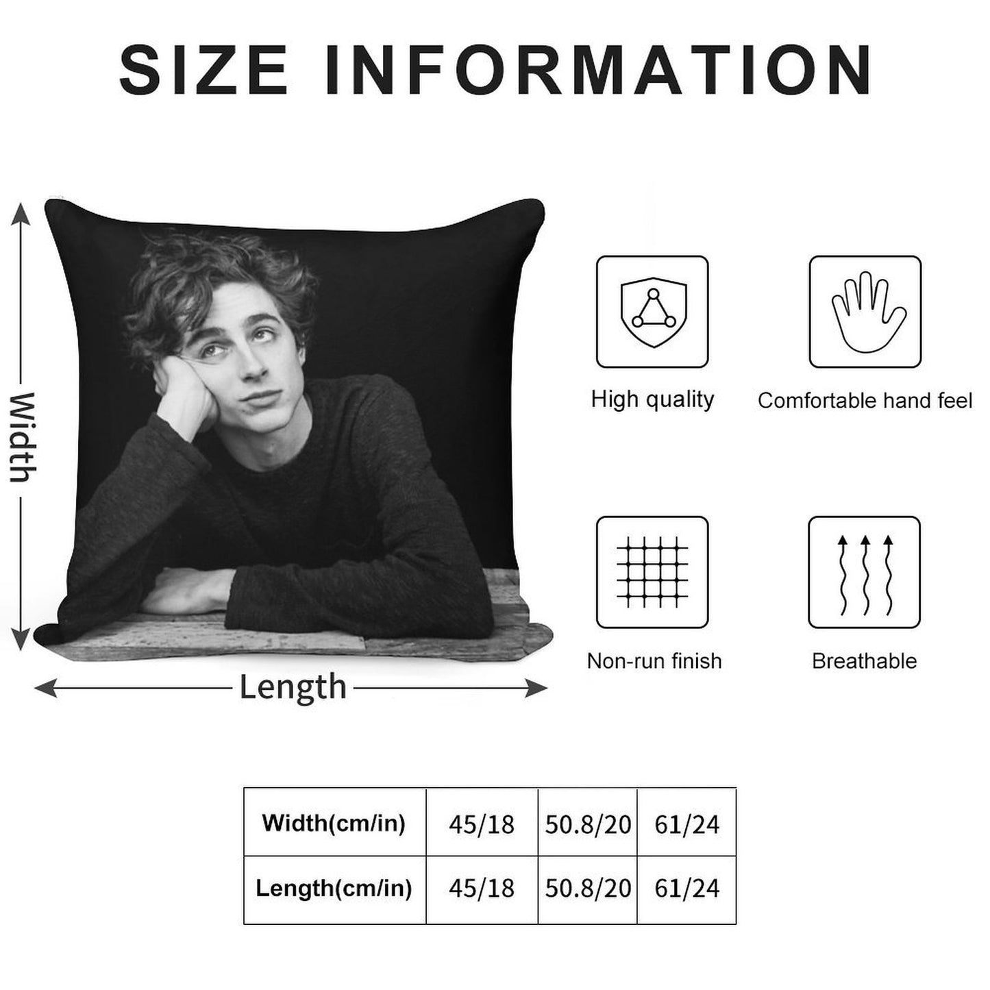Timothee Chalamet Soft Ultra-Soft Texture Throw Pillow