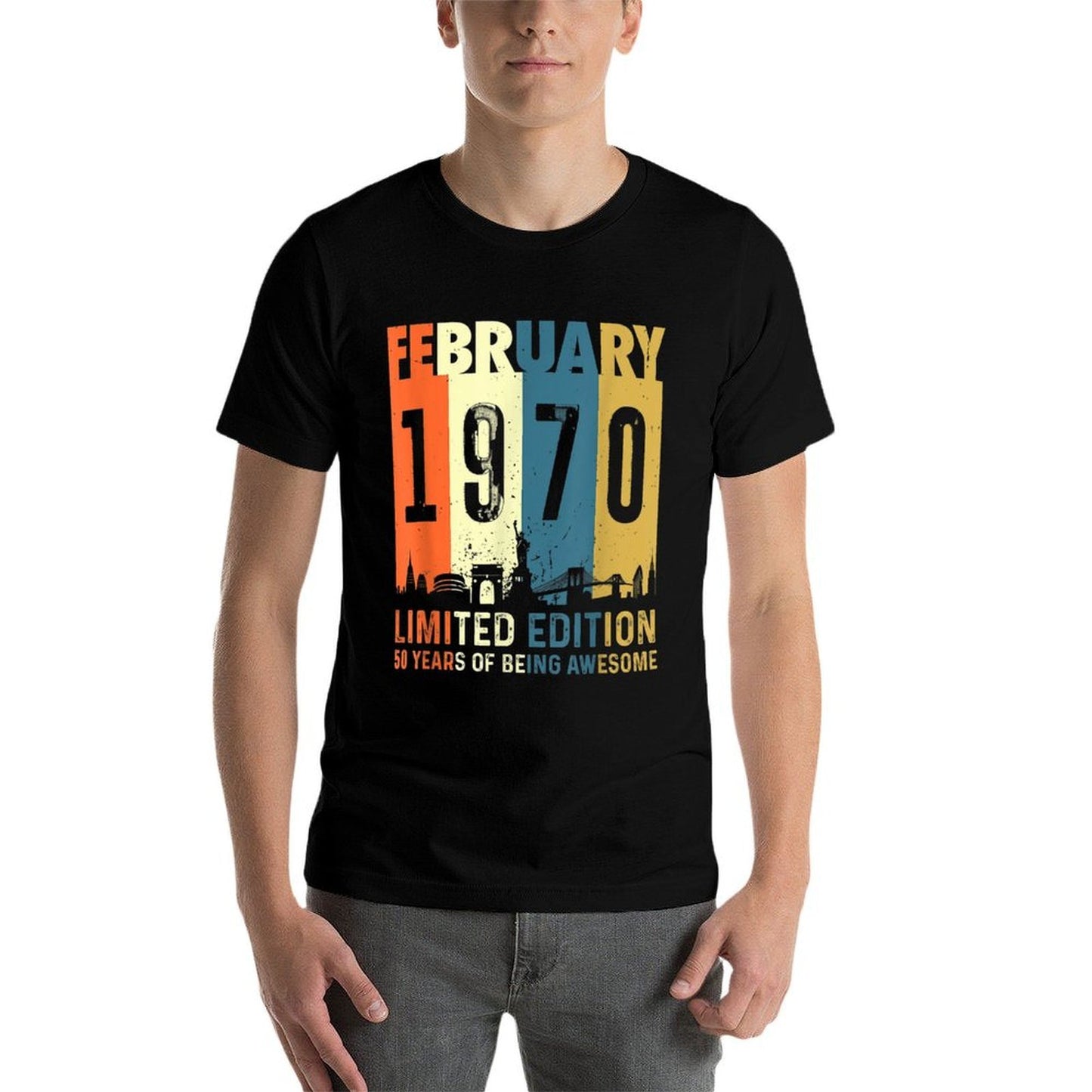 50 Limited Edition, Made in February 1970 50th Birthday  Tagless Design T-Shirt