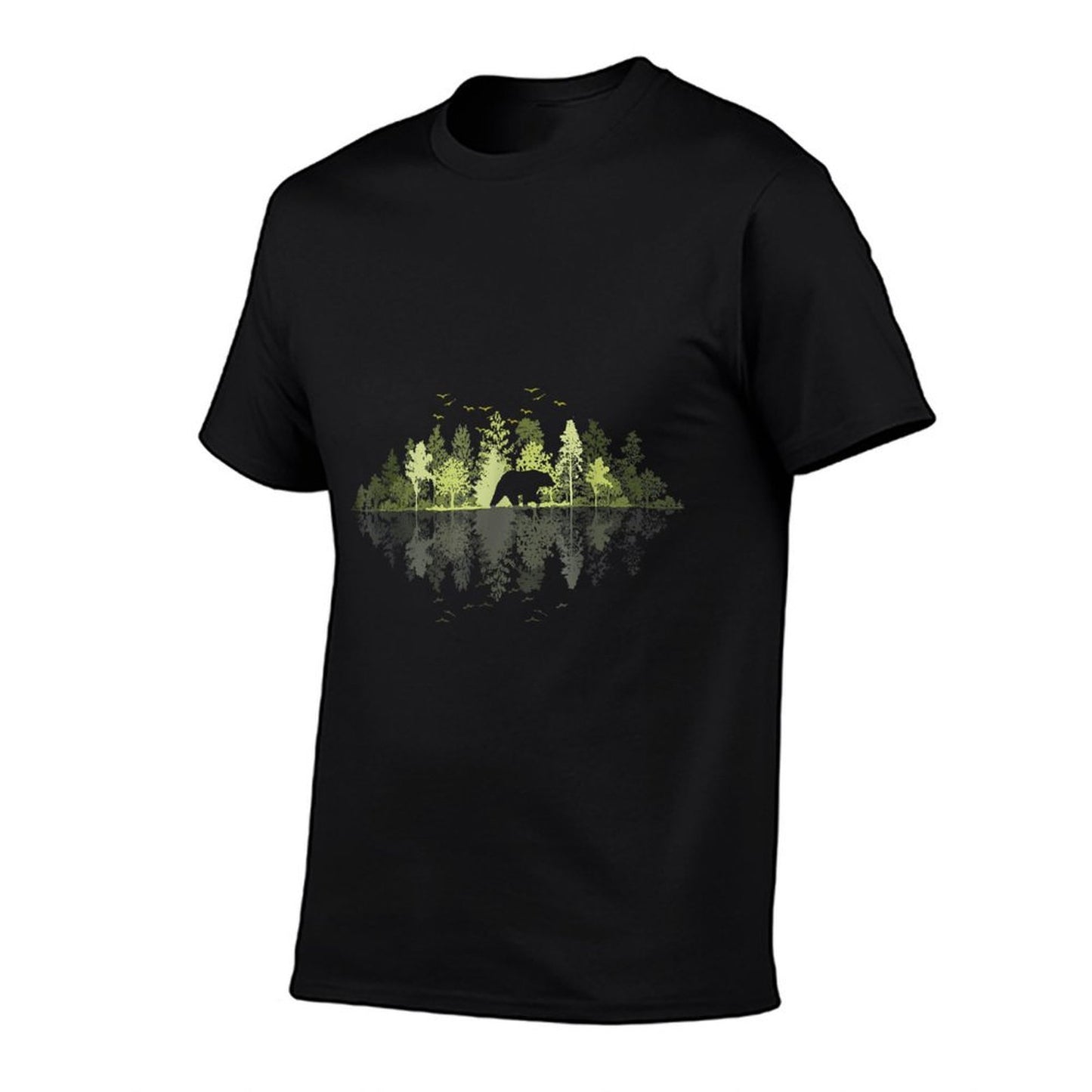 Trees Wildlife Nature Vintage Forest Polyester Blend T-Shirt