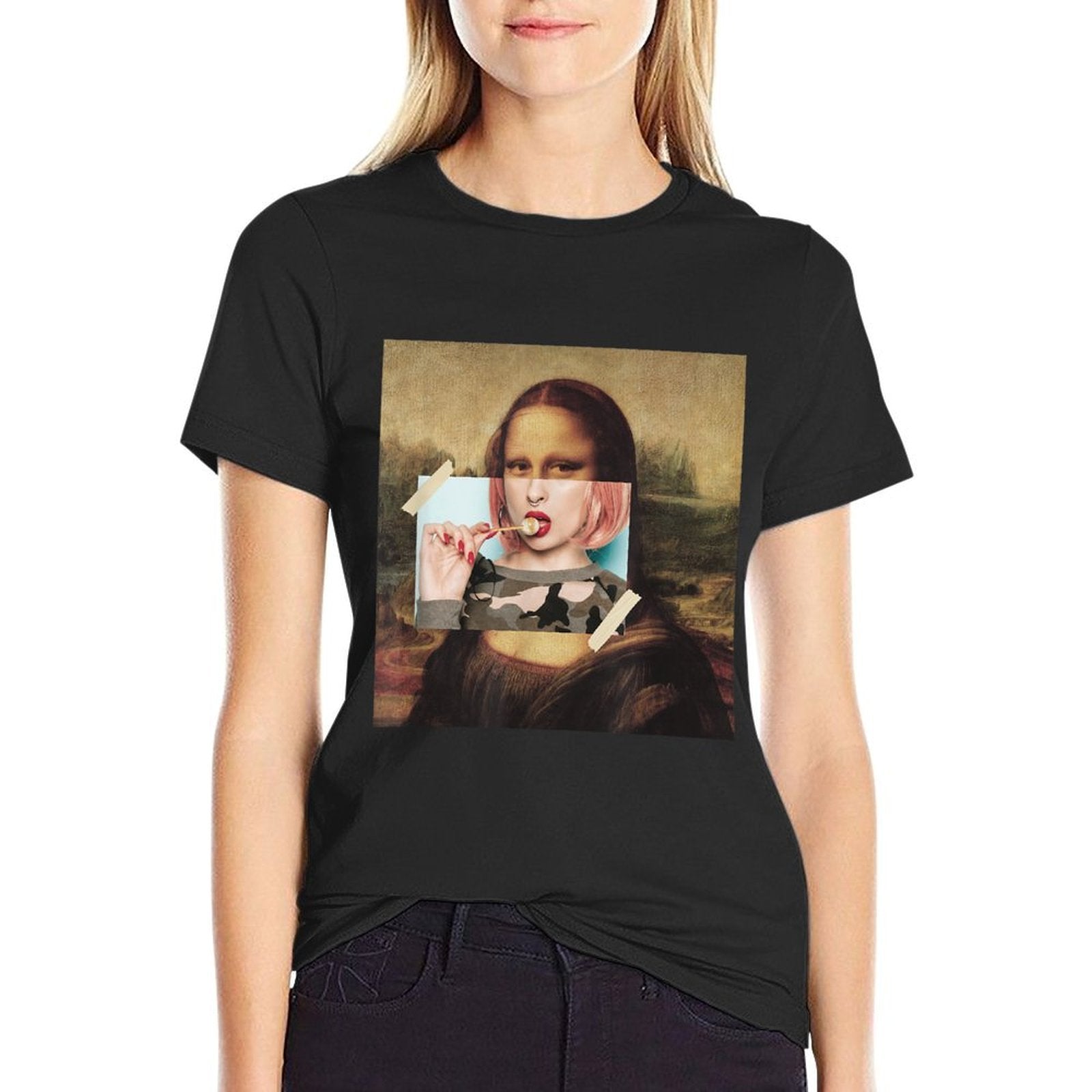 Aesthetic La Gioconda Mona Lisa E-Girl Pop Culture  Quick-drying T-Shirt