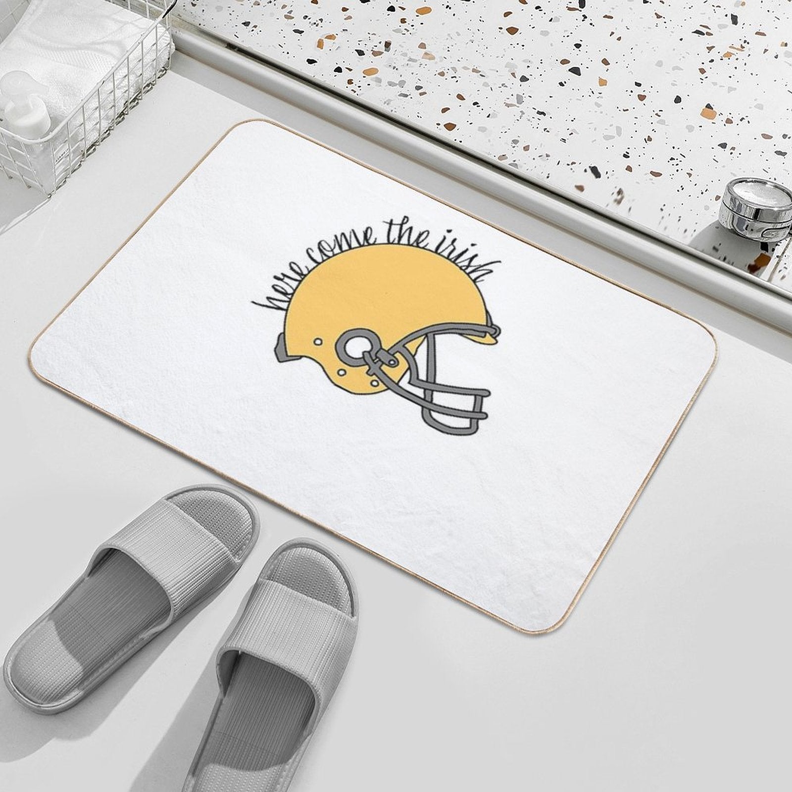 Golden Helmet  Fade-Resistant Bath Mat