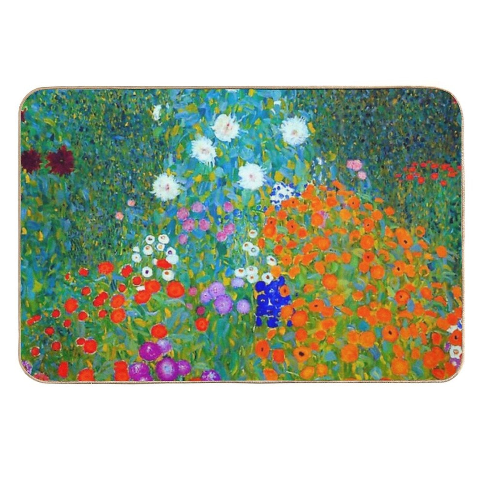 Gustav Klimt - Flower Garden Multi-Purpose Bath Mat