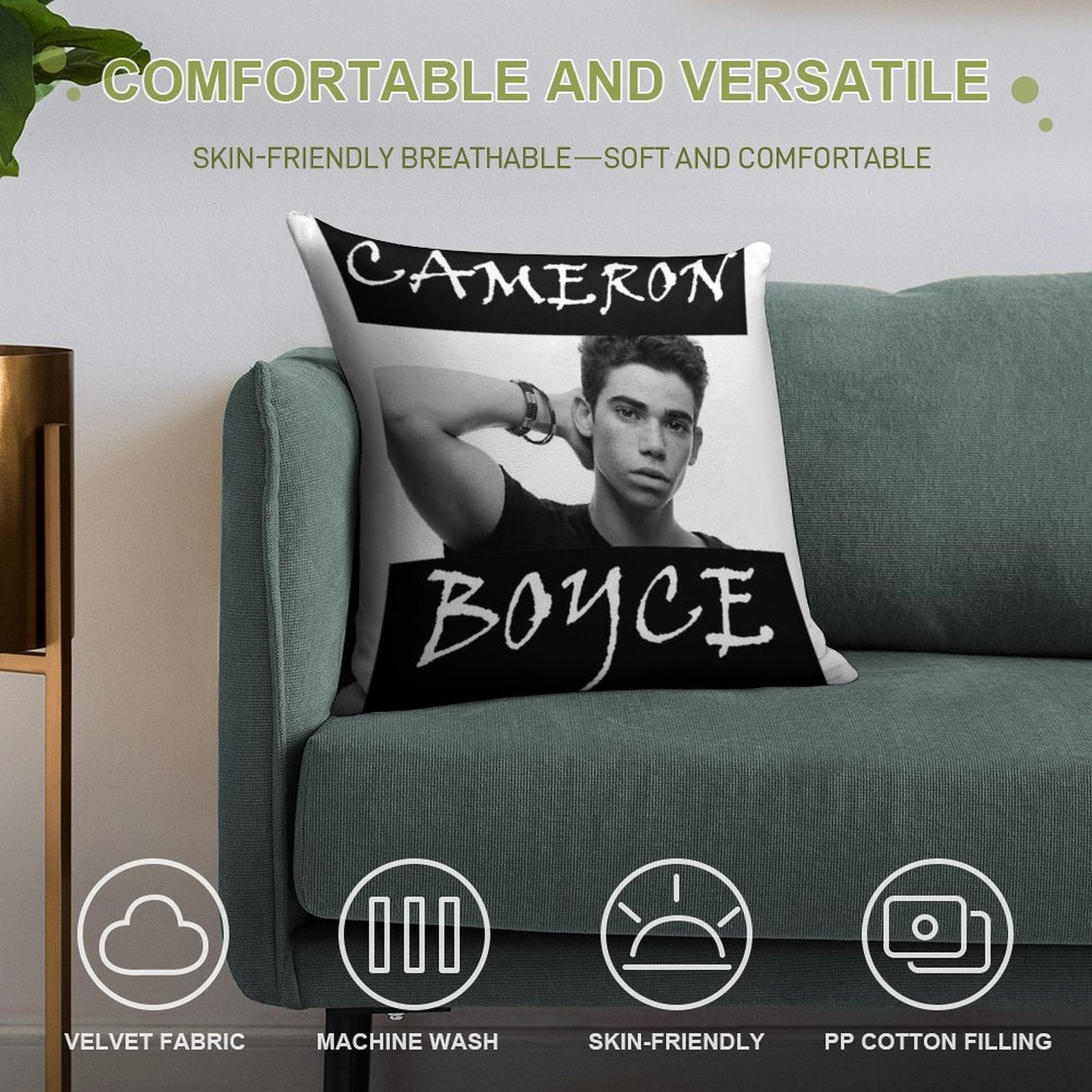 Cameron Boyce Fan Soft Luxury Feel Throw Pillow