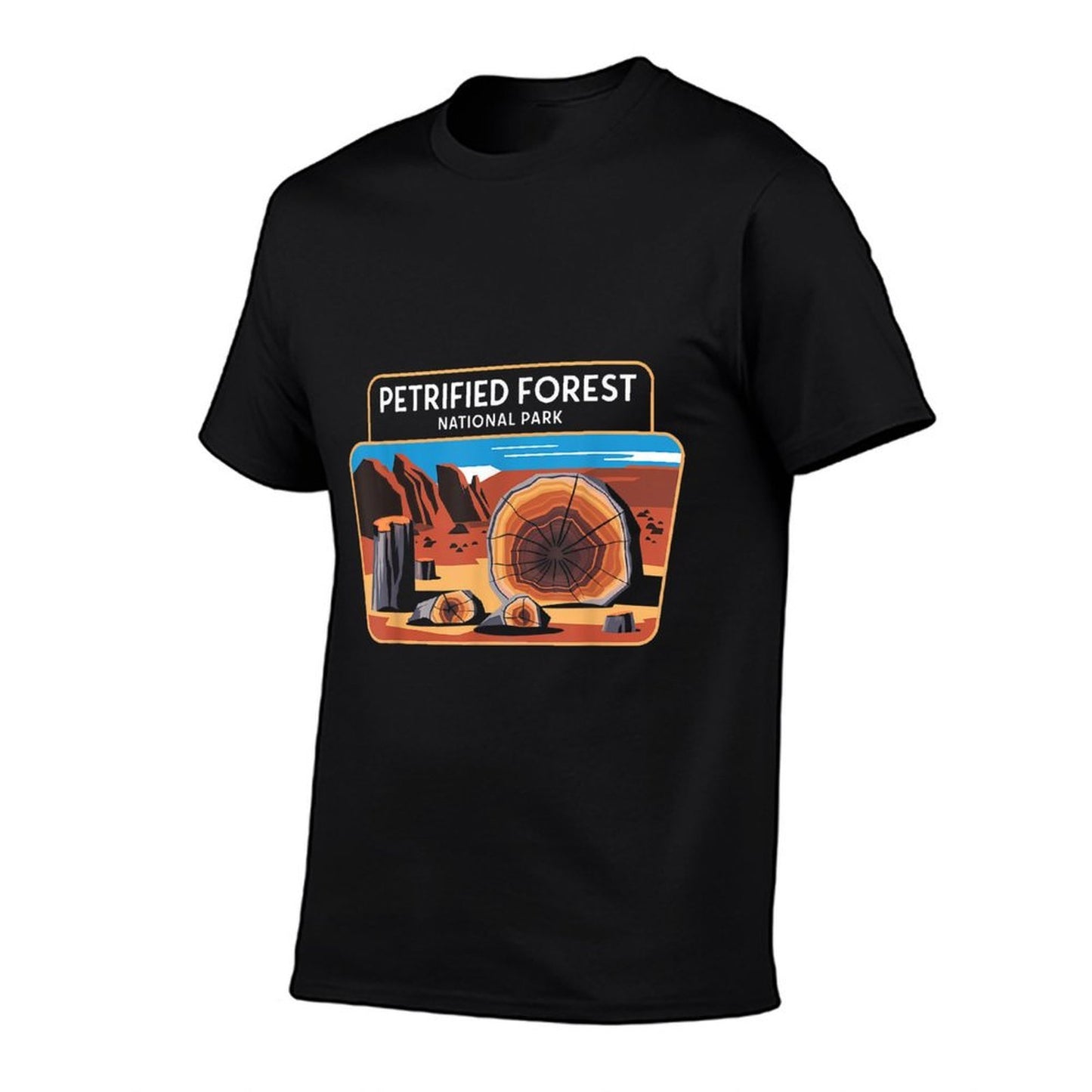 Traveling Apparel Petrified Forest National Park Arizona Desert Camping Nature Polyester Blend T-Shirt