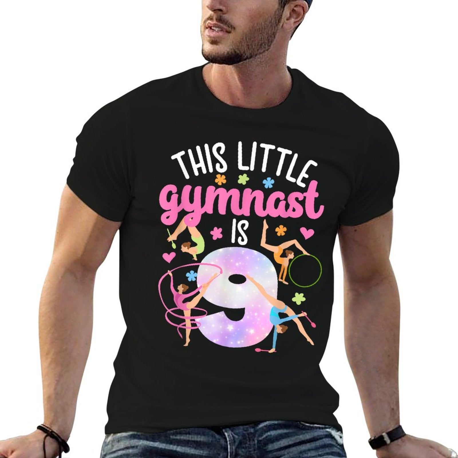 9th Gymnast Birthday Party Nine Year Old Gymnastics Girl  Quick-drying T-Shirt