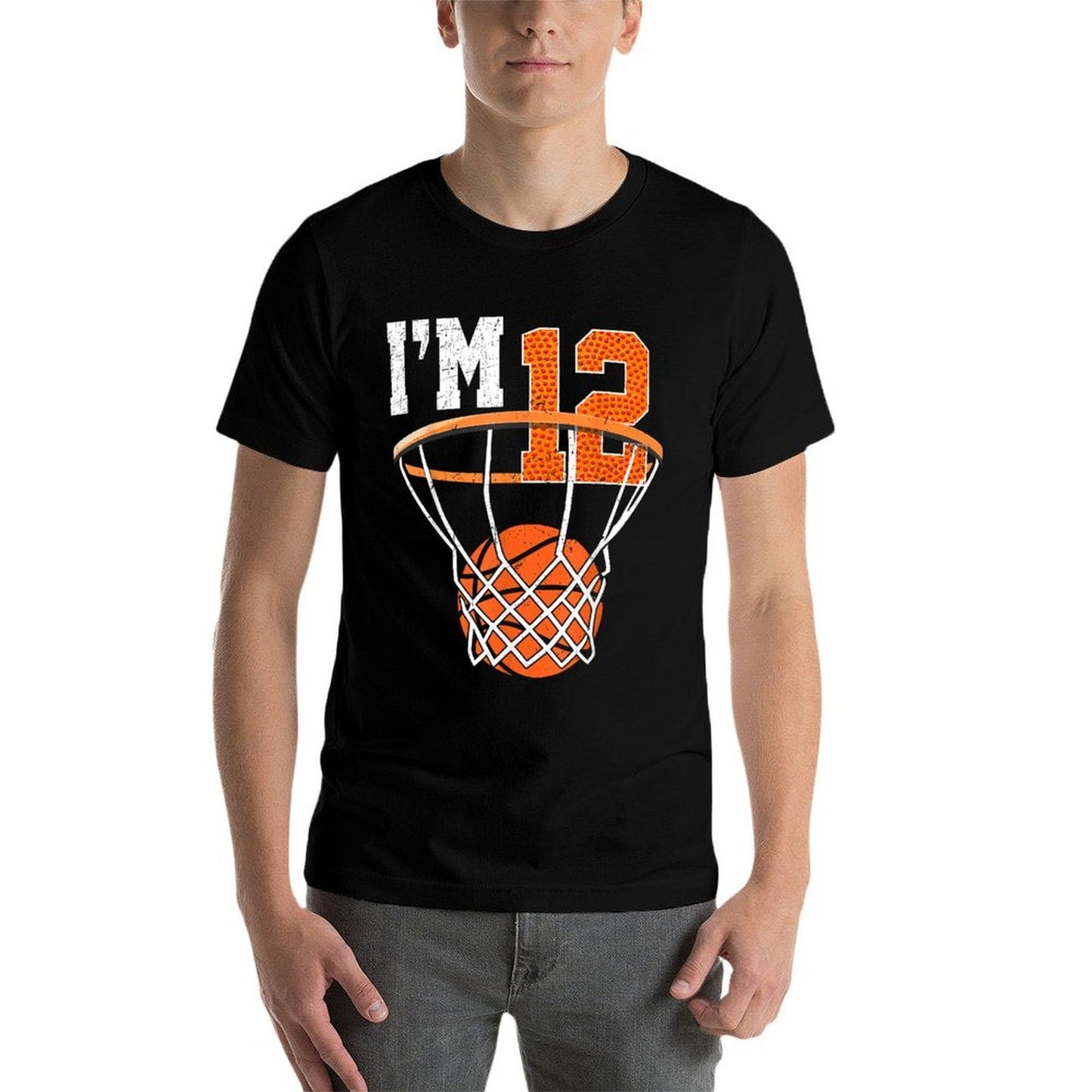 12th Birthday Boys Basketball 12 Year Old Birthday Easy-care T-Shirt