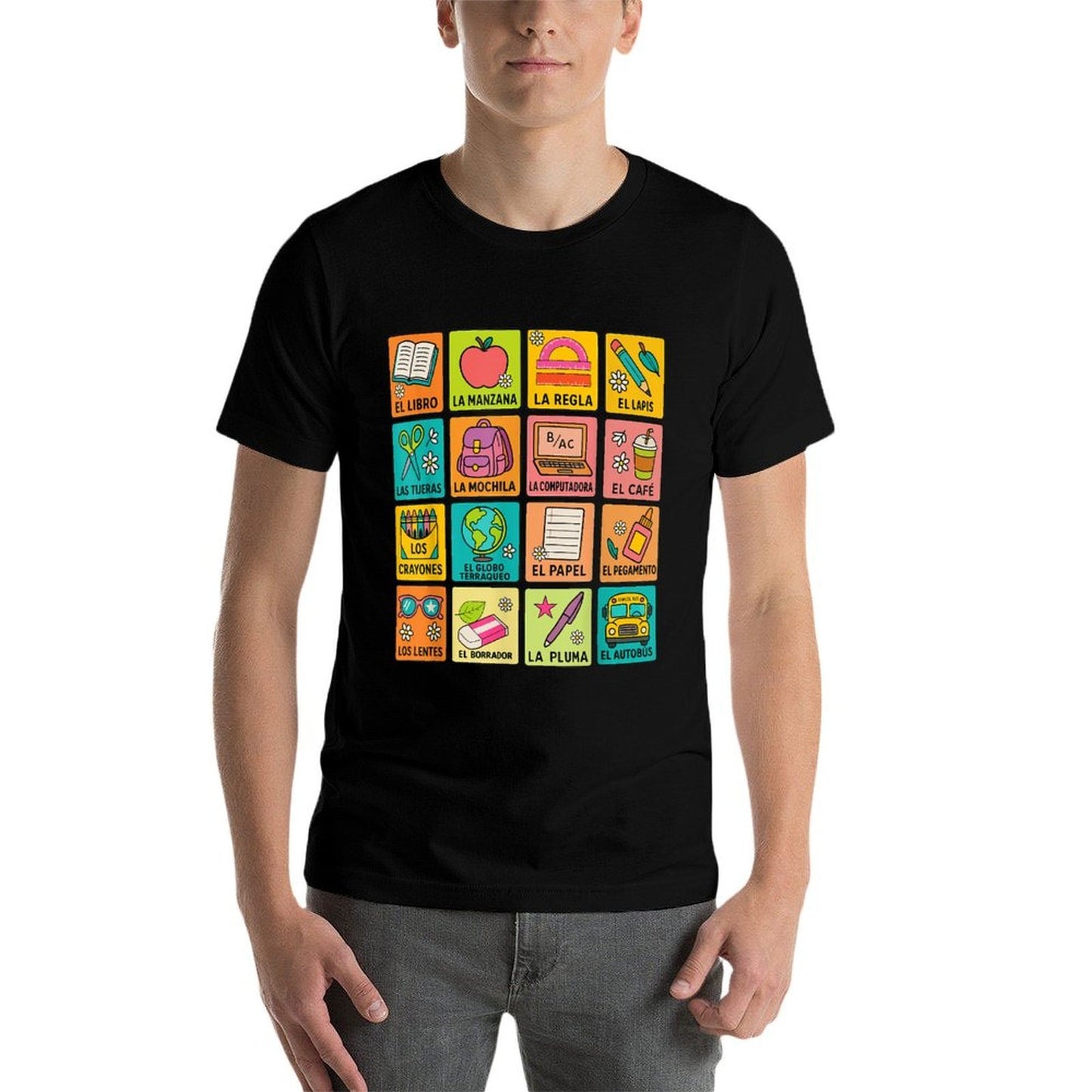 Spanish Vocabulary Back to School Maestra Bilingual Teacher Classic T-Shirt