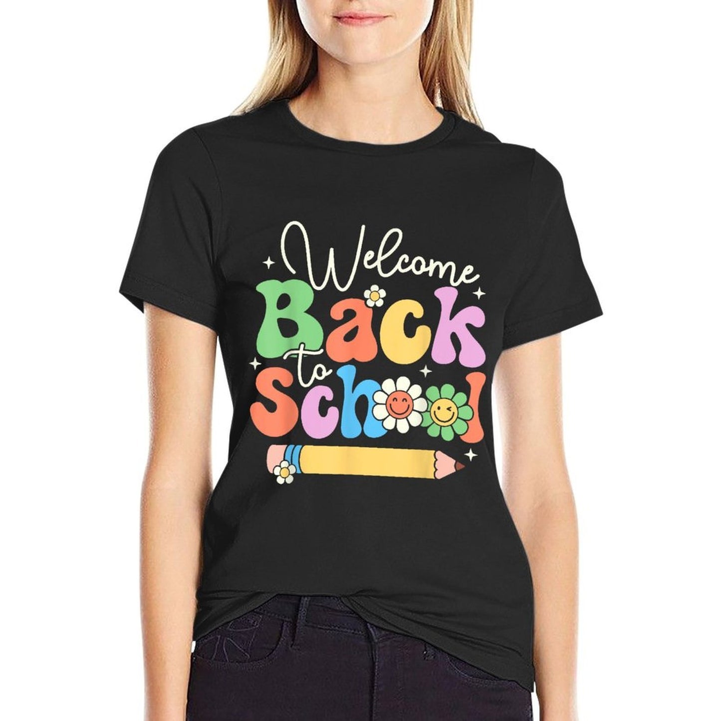 Welcome Back To School First Day of School Teachers Gifts Men Women Girls Kids Durable T-Shirt