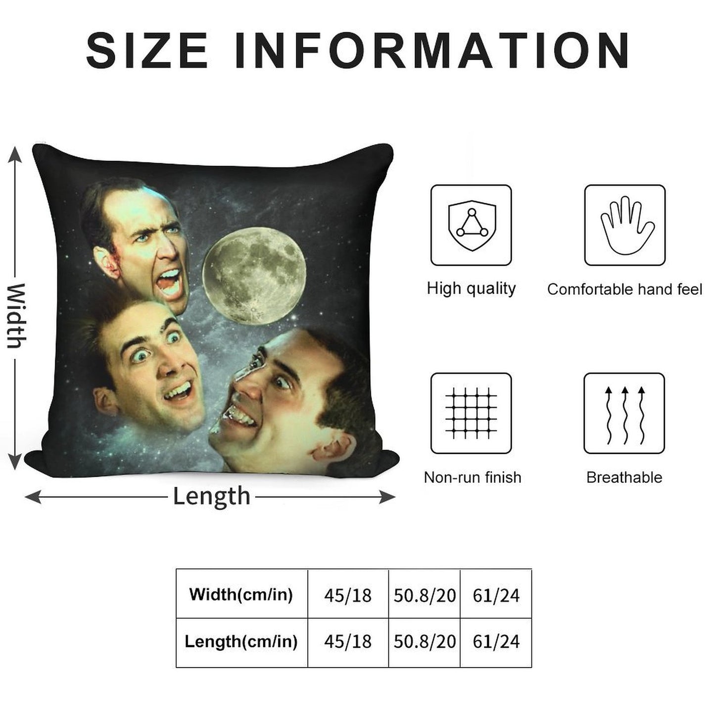 Three Cage Moon Soft Easy Maintenance Throw Pillow