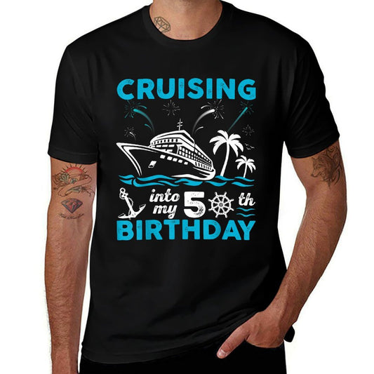 50 Year Old Birthday Cruising Into My 50th Birthday Cruise  Soft T-Shirt
