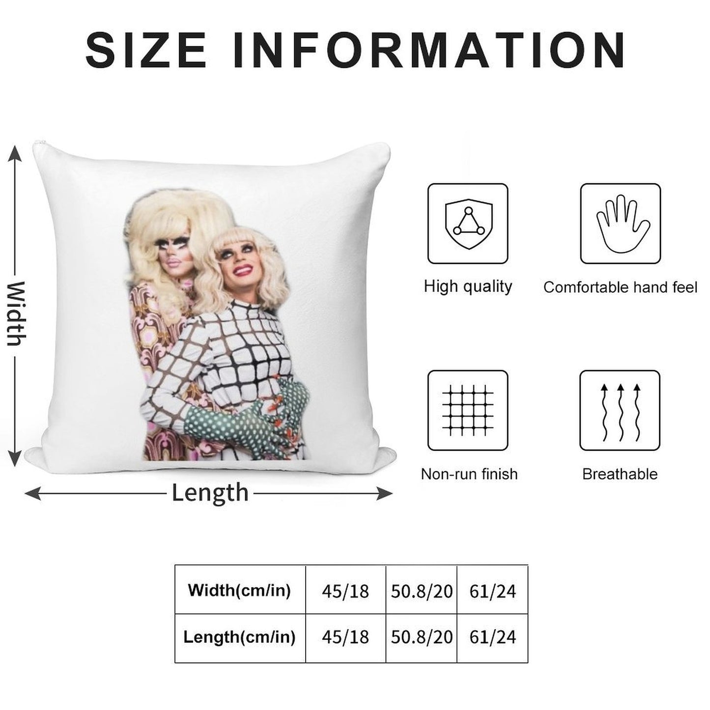 Trixie And Katya Couple Pose Soft Skin-Friendly Throw Pillow