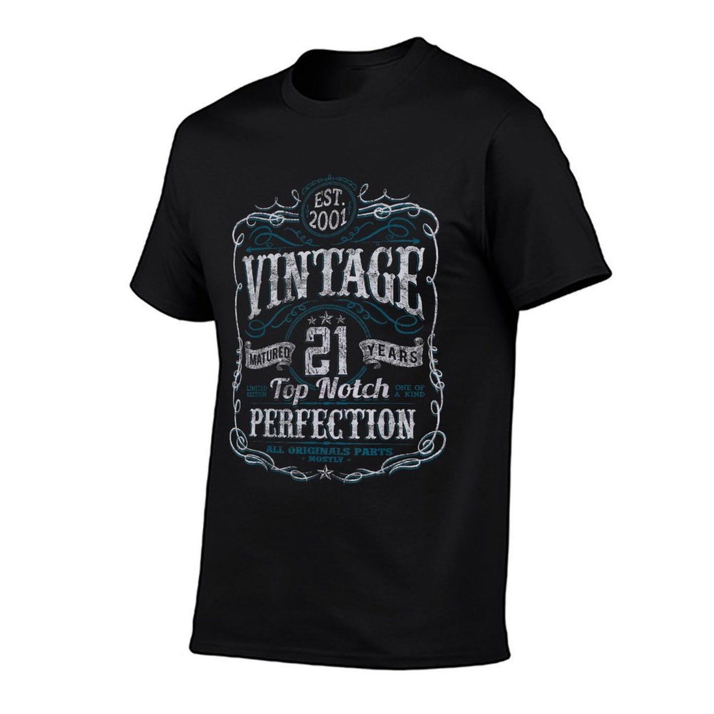 Vintage 2001 Limited Edition 21 Year Old 21st Birthday Slim-fit Cut T-Shirt