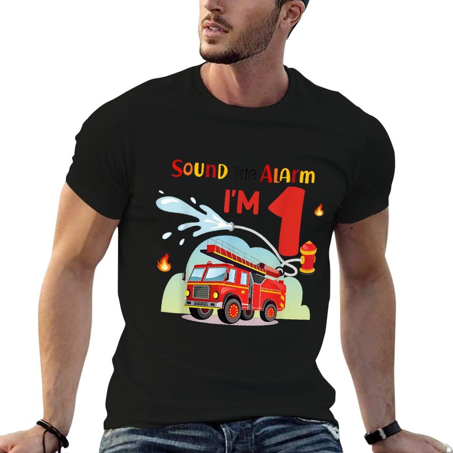 Sound The Alarm I’m First Years Old Birthday Boy 1 Years  Durable T-Shirt