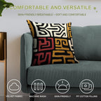 African Mudcloth Soft Washable Throw Pillow