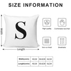 Letter S- Monogram Initial Soft Durable Construction Throw Pillow