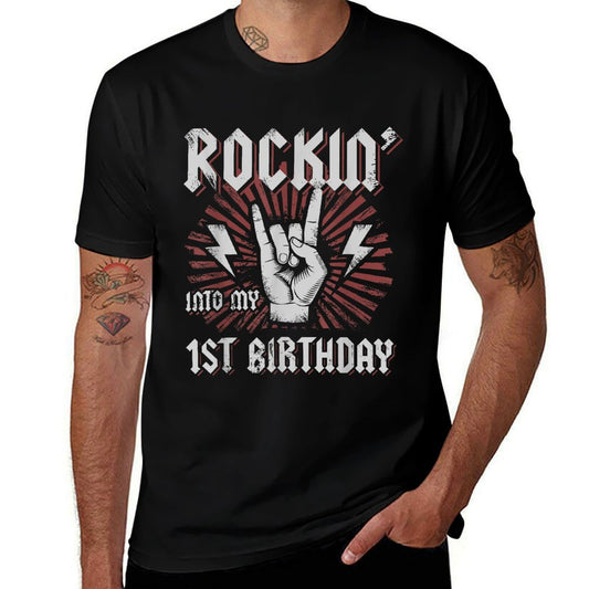 Rockstar Birthday Rock Star Themed Rocker 1st Birthday  Relaxed-fit T-Shirt