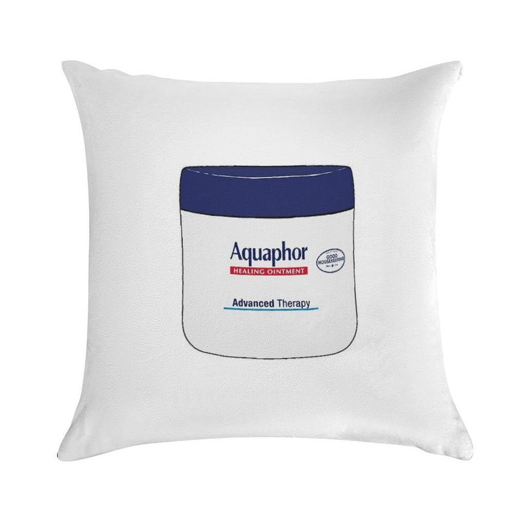 Aquaphor Soft Hidden Zipper Throw Pillow
