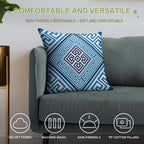 Greek Key Ornament - Santorini -Rhombus #2 Soft Ultra-Soft Texture Throw Pillow