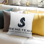 Beneteau Yachts Logo Fishing Boats Soft Anti-Pilling Throw Pillow
