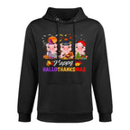 Pig Happy HalloThanksmas Halloween Thanksgiving Farmer Versatile Streetwear Hoodie