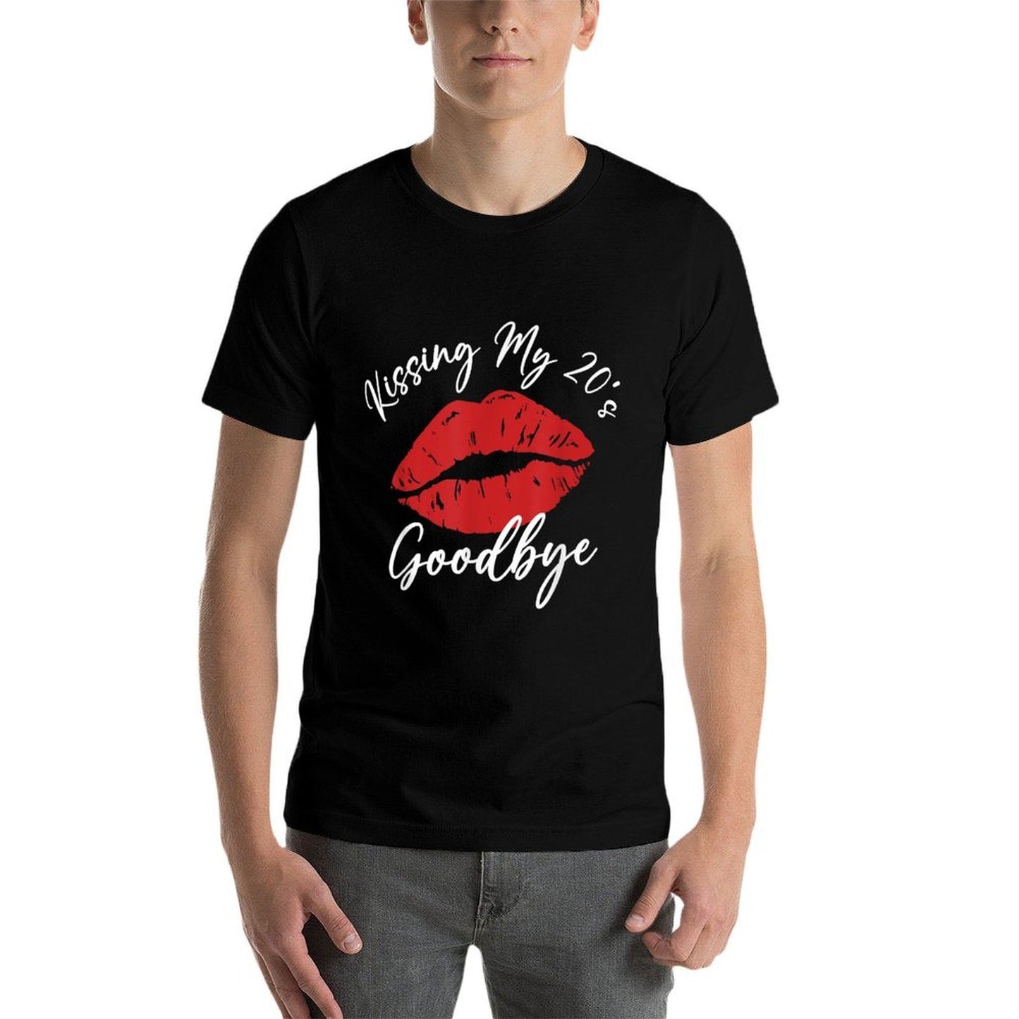 30th Birthday Kissing My 20s Goodbye Flirty Turning 30  Polyester Blend T-Shirt