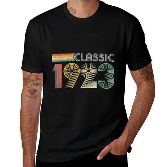 100 Year Old Gifts Born In 1923 Retro 100th Birthday  Easy-care T-Shirt