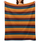 Walnut, Aegean Blue, Honey, Persimmon Orange Exotic Colour Patterns Lightweight Throw Blanket