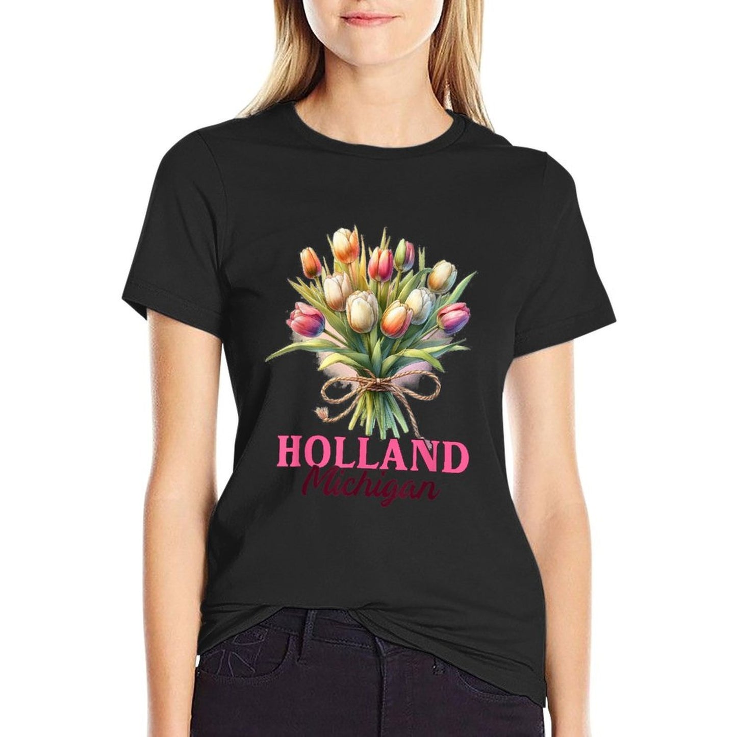 Tulips Tulip Flower Holland Michigan Netherlands Botanical  Durable T-Shirt
