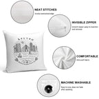 Boston Mass Skyline Collage Soft Ultra-Soft Texture Throw Pillow