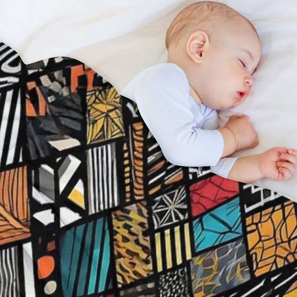 Afro Pattern Compact Throw Blanket